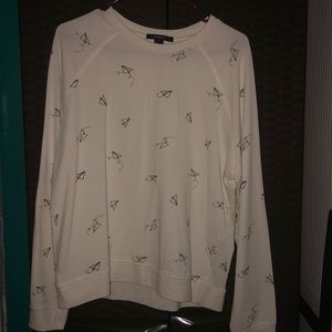 Forever 21 Paper Planes White Sweatshirt